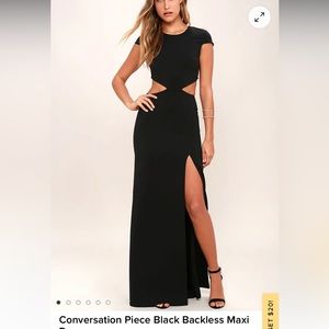 Conversation Piece Black Backless Maxi dress XS